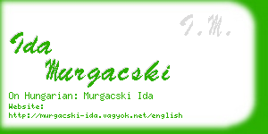 ida murgacski business card